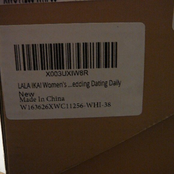 Lala Ikai Women's White Clear Strap Rhinestone Trim Sandals Mules-US 7.5, EUR 38 - Picture 9 of 9